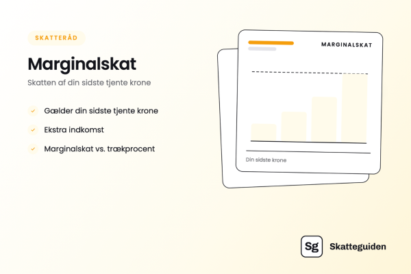 Illustration om marginalskat, ekstra indkomst og skatten på den sidst tjente krone.