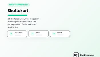 Skattekort billede, Hovedkort, Bikort, Frikort