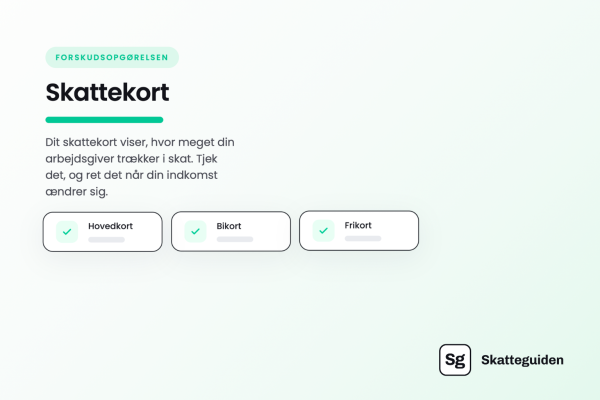 Skattekort billede, Hovedkort, Bikort, Frikort