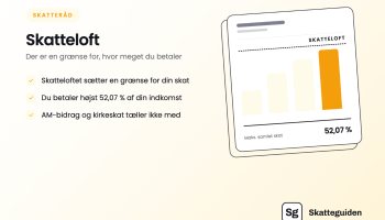 Illustration af skatteloftet og maksimal skat i Danmark