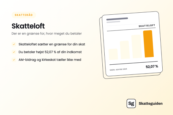 Illustration af skatteloftet og maksimal skat i Danmark